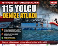 Fethiye’de Gezi Teknesinde Yangın: 115 Yolcu Denize Atladı