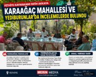 Fethiye'de Kaymakam Fatih Akkaya, Karaağaç Mahallesi'ni Ziyaret Etti
