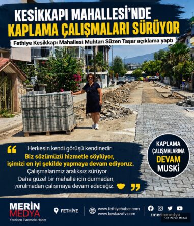 Kesikkapı Mahallesi'nde Kaplama Çalışmaları Devam Ediyor