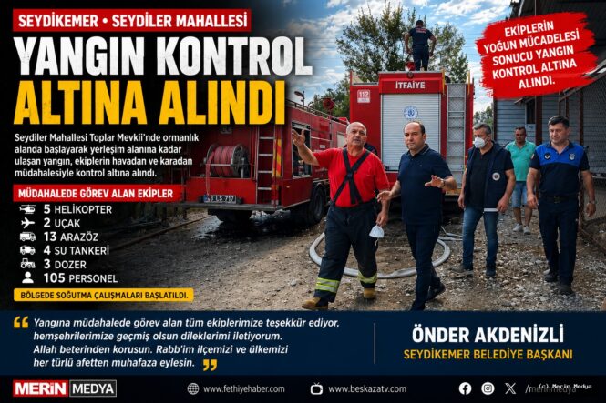 Seydikemer'de Yangın Kontrol Altına Alındı: Ekiplerden Hızlı Müdahale