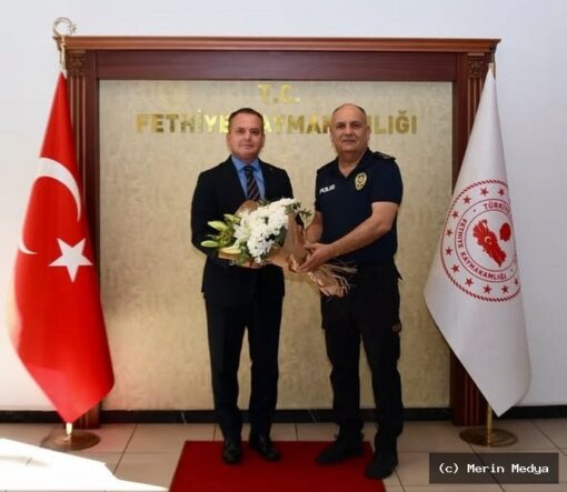 Fethiye İlçe Emniyet Müdürü Muzaffer Yüceur’dan Kaymakam Akkaya’ya Ziyaret