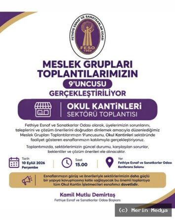 Fethiye'de Okul Kantini İşletmecileri Sorunlarını Masaya Yatıracak