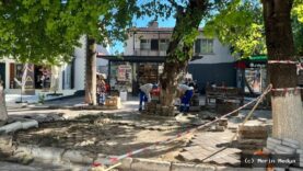 Fethiye'de Kaldırımlarda Bakım Çalışması